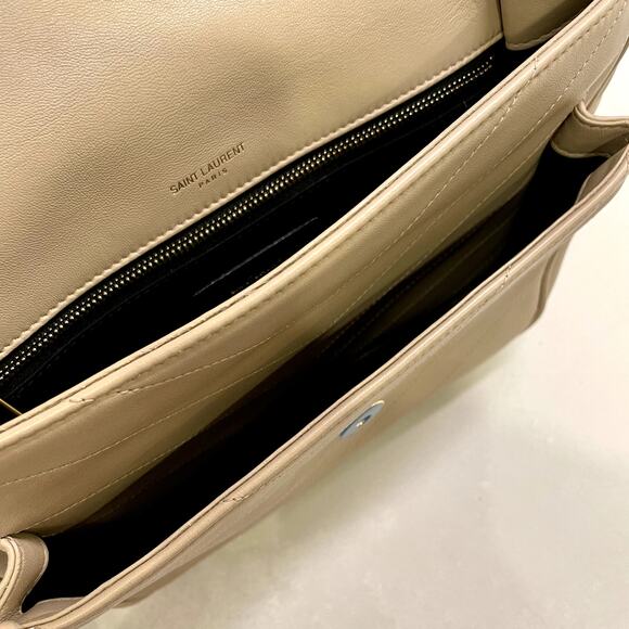 NWT SAINT LAURENT Monogram Medium Niki Shoulder Bag Dark Beige - Picture 13 of 16